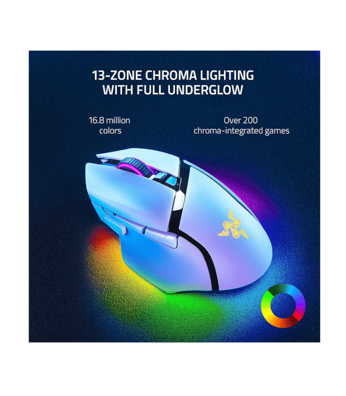 ⁦ريزر بازيليسك في٣ برو - أبيض⁩ - الصورة ⁦2⁩