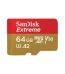 Sandisk extreme microsd uhs i card 64gb for 4k video on smartphones,action cams 170mb/s read,80mb/s write, sdsqxah-064g-gn6mn