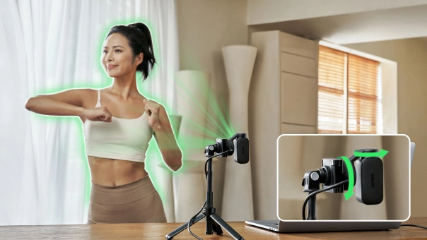 Tracking & Framing Move freely and always stay in frame, thanks to intelligent AI Tracking and Auto Framing.