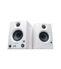 PreSonus Eris 3.5 2nd Gen HD Professional Studio Monitors with 3.5" Woven Composite Woofer, 1" Silk-Dome Tweeter, 50W Class AB Power and Tuning Controls (Auxillary) - Pair (White)