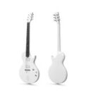 Enya Nova Go Sonic Electric Guitar - White Carbon Fiber Smart Electric Guitar with 10W Wireless Speaker, Built-in Presets, Charging Cable, Adjuster Key and Cover