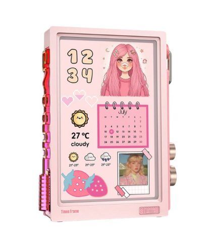 Divoom Times Frame-10.1" Digital Picture Frame Transparent IPS Smart Linux OS with RGBLED Rotary Knob WiFi 64GB 400+Clock Faces Widget 50+API Feeds Gift Mode Pixel Art Community Personalized Display