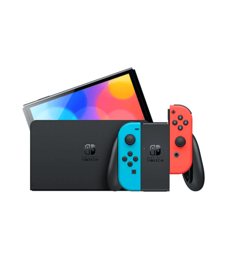 NS-BlueNeon-1 نينتندو سويتش – موديل أوليد – نيون - إصدار (الإمارات-السّعوديّة-عمان) - الصورة 1