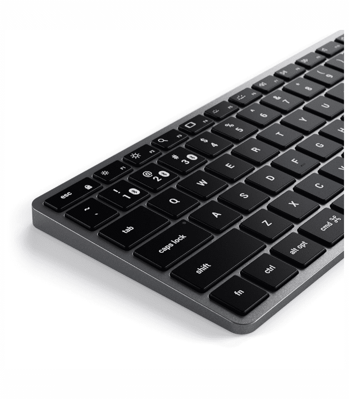 ⁦ساتيشي - لوحة مفاتيح  أكس١ رفيعة بإضاءة خلفيّة بتقنيّة بلوتوث⁩ - الصورة ⁦1⁩