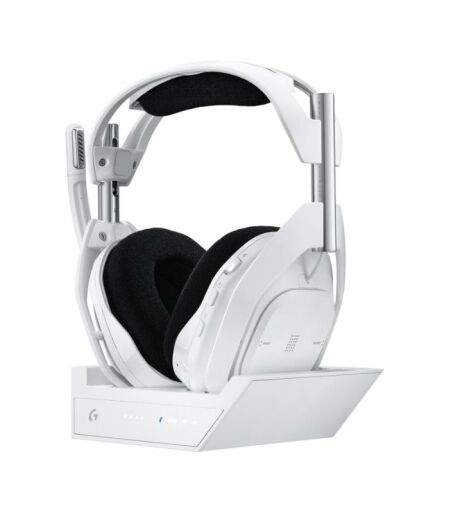 astro-a50x-wh-01 Logitech G Astro A50 X LIGHTSPEED Wireless Gaming Headset + Base Station, PRO-G GRAPHENE, PLAYSYNC across Xbox Series X|S + PS5 + PC/mac, Bluetooth, HDMI 2.1 Passthru - White