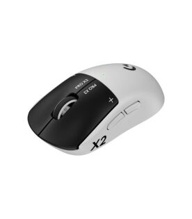 Logitech PRO X2 SUPERSTRIKE Lightspeed Wireless Gaming Mouse, Ultra-Fast Performance, Ultra Lightweight (61 g), Customizable Click Haptics, USB-C Charging, for PC/Mac/Laptop - White