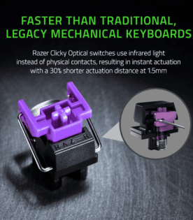 Purple key for clicky mechanical gaming keyboards