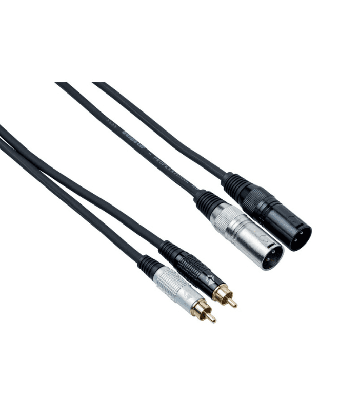 Bespeco - EAY2X2R300 - 2RCA-M to 2XLR-M 3m - Audio Cable - Image 1