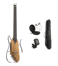 Donner HUSH-I Acoustic-Electric Guitar Kit for Travel Silent Practice Color: Maple-Natural