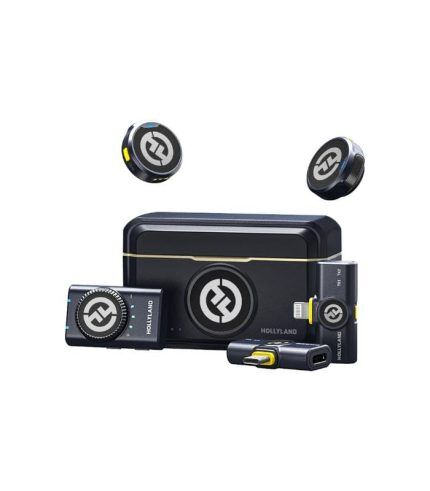 Hollyland LARK M2 Wireless Lavalier Microphone (2TX+3RX) Compatible with Camera, iPhone, Android, 1000ft LOS Range, Hi-Fi Audio, Noise Cancellation, 40H Duration, for Vlogging