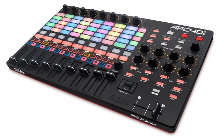 Akai Professional APC40 MKII Pad Controller USB Performance Controller for Ableton Live with 8 Encoders, 9 Faders, 1 Crossfader, and Clip-launch Matrix