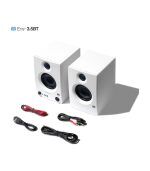 PreSonus Eris 3.5 BT 2nd Gen HD Professional Studio Monitors with 3.5" Woven Composite Woofer, 1" Silk-Dome Tweeter, 50W Class AB Power and Tuning Controls (Auxillary) - Pair (White)