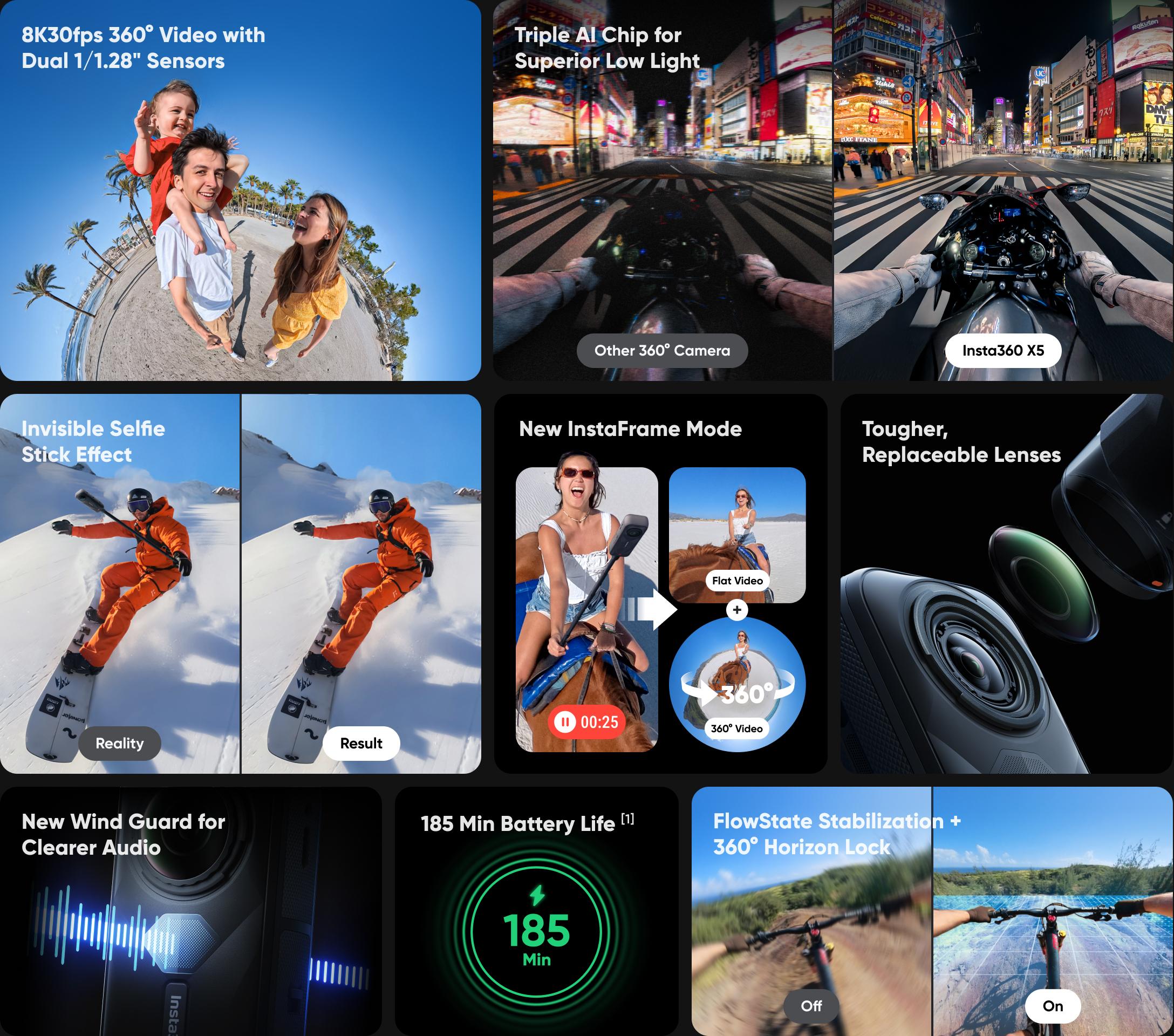 insta360 x5 features