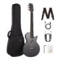 Enya NOVA Go SP1 Carbon Fiber Acoustic Electric Guitar with Smart AcousticPlus 35 Inch Travel Acustica Guitarra Starter Bundle Kit of Gig Bag, Strap, Strings, Charging Cable, Instrument Cable(