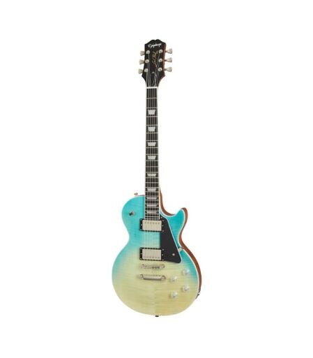Epiphone - EILMFCBFNH1 Les Paul Modern Figured Guitar - Caribbean Blue Fade - Image 1