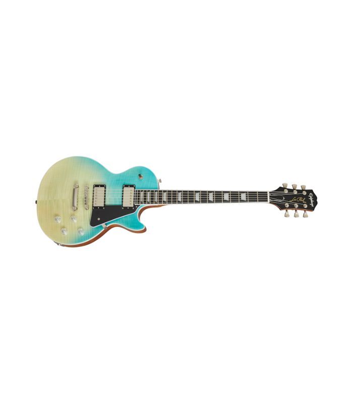Epiphone - EILMFCBFNH1 Les Paul Modern Figured Guitar - Caribbean Blue Fade - Image 4