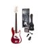 SX Guitar SB2-SK-CAR Precision Electric Bass Package Guitar - Candy Apple Red