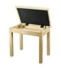 Stool with Music Storage - Beige 01