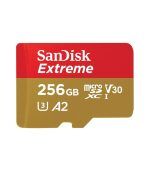 SanDisk Extreme microSD UHS I Card 256GB for 4K Video on Smartphones,Action Cams,Drones 190MB/s Read,130MB/s Write