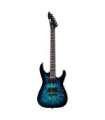 ESP - LTD M200DX Series Electric Guitar Burl Poplar Top Blue Burst Finish