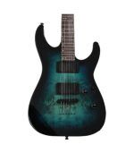 ESP - LTD M200DX Series Electric Guitar Burl Poplar Top Blue Burst Finish - Image 7