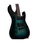ESP - LTD M200DX Series Electric Guitar Burl Poplar Top Blue Burst Finish - Image 6