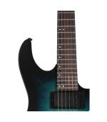 ESP - LTD M200DX Series Electric Guitar Burl Poplar Top Blue Burst Finish - Image 4