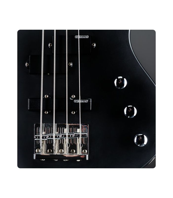 ESP - LTD B-10 Series 4-String Electric Bass, Black Satin Finish, ESP Gig Bag Included - Image 8