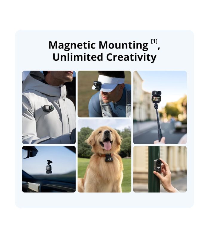 DJI Osmo Nano Standard Combo (128GB), Small 4K/60fps Vlogging Camera with a 1/1.3″ Sensor, 143° Wide FOV Video, 200-Min Recording, Magnetic POV Cam 4K for Sports, Vlog, UAE Version, Official Warranty