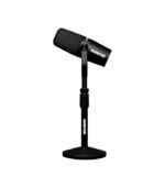 Shure MV7+ Podcast Microphone Bundle, Enhanced Audio, LED Touch Panel, USB-C & XLR Outputs, Auto Level Mode, Digital Pop Filter, Reverb Effects, Podcasting, Streaming, Recording - Black