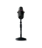 Shure MV7+ Podcast Microphone Bundle, Enhanced Audio, LED Touch Panel, USB-C & XLR Outputs, Auto Level Mode, Digital Pop Filter, Reverb Effects, Podcasting, Streaming, Recording - Black