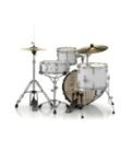 Pearl Roadshow 4-pcs Drum Set 1812B/1007T/1410F/1350S with Cymbal & Hardware Pure White Finish - Image 3