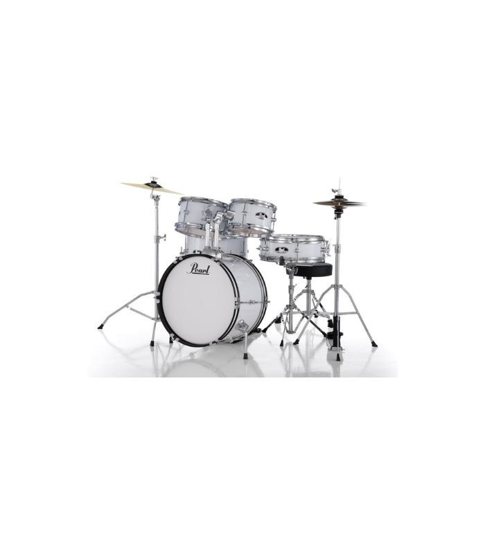 Pearl Roadshow Junior 5-Pcs Drum Set with Hardware & Cymbals Pure White Finish - Image 3