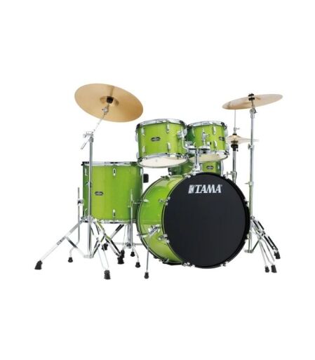 TAMA ST52H6C-LGS STAGESTAR 5-piece complete kit with 22" bass drum - Lime Green - Image 1