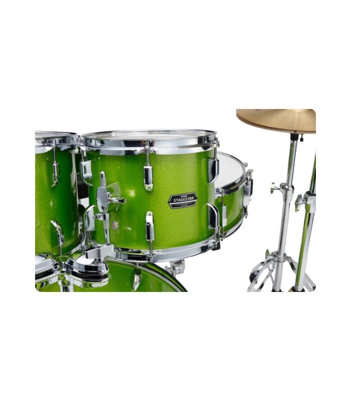 TAMA ST52H6C-LGS STAGESTAR 5-piece complete kit with 22" bass drum - Lime Green - Image 5