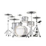 EFNOTE 5 - 5 Standard 4 Pieces Electric Drum Set Includes 4 Cymbals, Includes Splash Cymbal Arm, White Sparkle Finish  (Hardware Not Included)