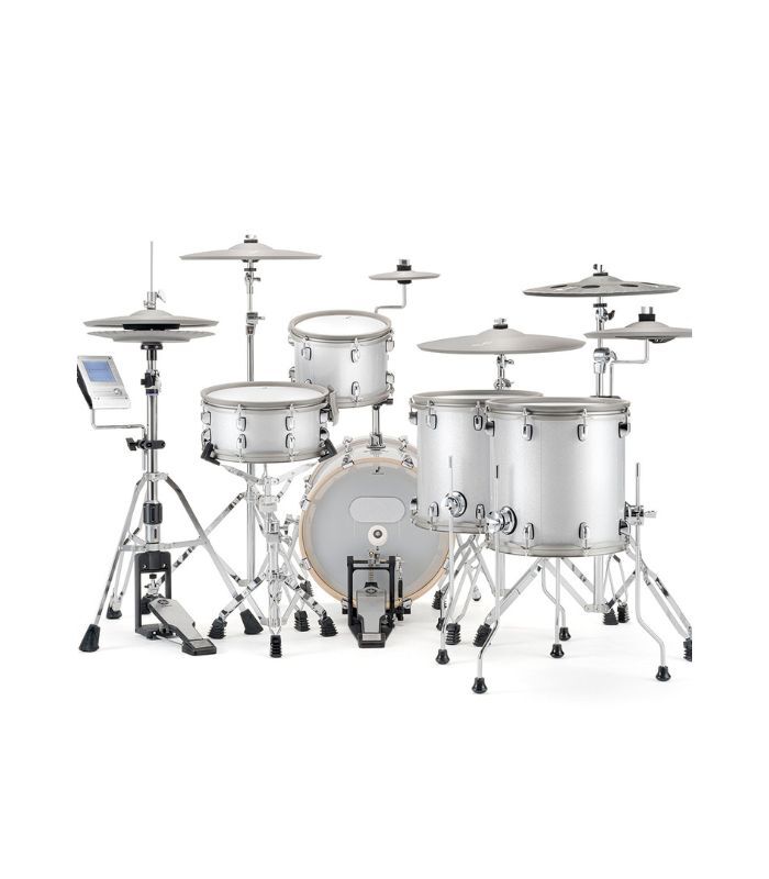 EFNOTE 5 - 5 Standard 4 Pieces Electric Drum Set Includes 4 Cymbals, Includes Splash Cymbal Arm, White Sparkle Finish  (Hardware Not Included) - Image 6