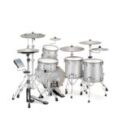 EFNOTE 5 - 5 Standard 4 Pieces Electric Drum Set Includes 4 Cymbals, Includes Splash Cymbal Arm, White Sparkle Finish  (Hardware Not Included) - Image 5