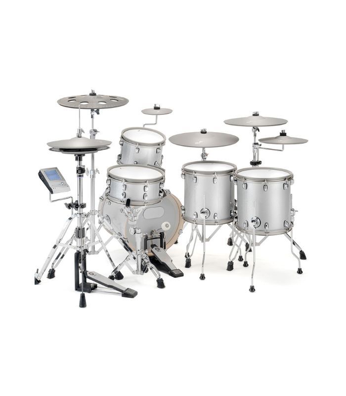 EFNOTE 5 - 5 Standard 4 Pieces Electric Drum Set Includes 4 Cymbals, Includes Splash Cymbal Arm, White Sparkle Finish  (Hardware Not Included) - Image 5
