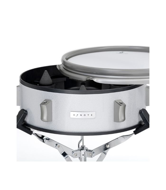 EFNOTE 3 - 3 Style B 5 Pieces Electric Drum Set Includes 4 Cymbals, 3 Lambda Tripod Cymbal & Snare Stands, White Sparkle Finish (Kick Pedal & Hi Hat Stand Not Included) - Image 10