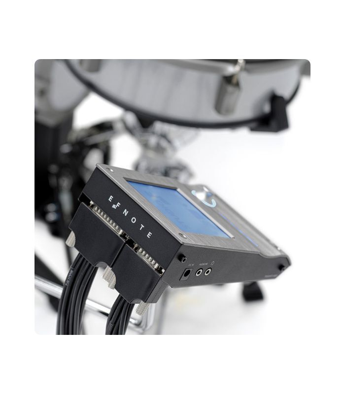 EFNOTE 3 - 3 Style B 5 Pieces Electric Drum Set Includes 4 Cymbals, 3 Lambda Tripod Cymbal & Snare Stands, White Sparkle Finish (Kick Pedal & Hi Hat Stand Not Included) - Image 8