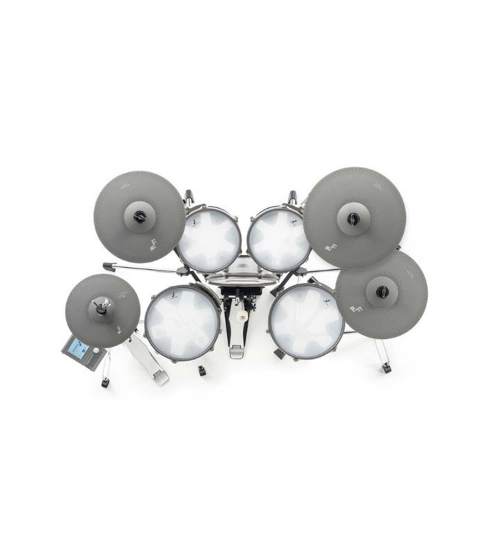 EFNOTE 3 - 3 Style B 5 Pieces Electric Drum Set Includes 4 Cymbals, 3 Lambda Tripod Cymbal & Snare Stands, White Sparkle Finish (Kick Pedal & Hi Hat Stand Not Included) - Image 4