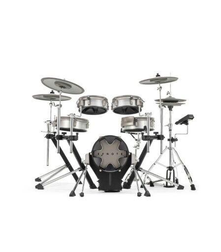 EFNOTE 3 - 3 Style B 5 Pieces Electric Drum Set Includes 4 Cymbals, 3 Lambda Tripod Cymbal & Snare Stands, White Sparkle Finish (Kick Pedal & Hi Hat Stand Not Included) - Image 1