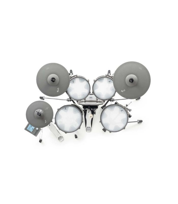 EFNOTE 3 - 3 Style B 5 Pieces Electric Drum Set Includes 4 Cymbals, 3 Lambda Tripod Cymbal & Snare Stands, White Sparkle Finish (Kick Pedal & Hi Hat Stand Not Included) - Image 3