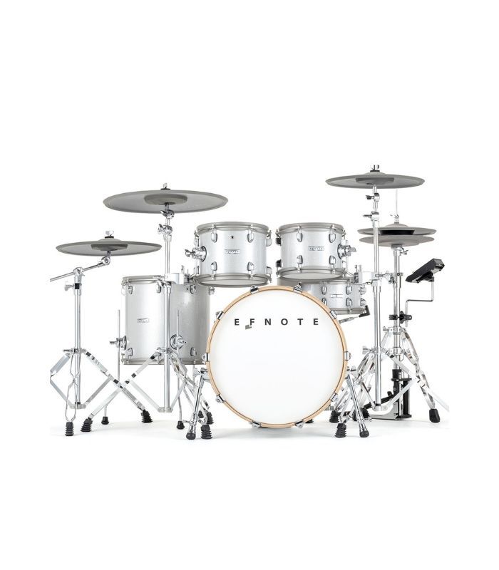 EFNOTE 7 - 7 Standard 4 Pieces Electric Drum Set Includes 3 Cymbals, White Sparkle Finish (Hardware Not Included) - Image 1