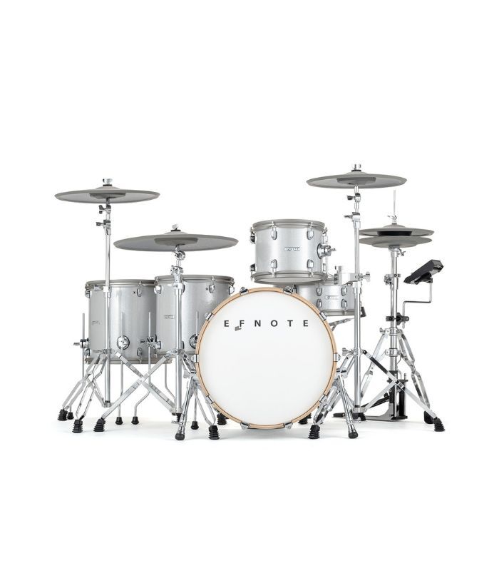 EFNOTE 7 - 7 Standard 4 Pieces Electric Drum Set Includes 3 Cymbals, White Sparkle Finish (Hardware Not Included) - Image 2