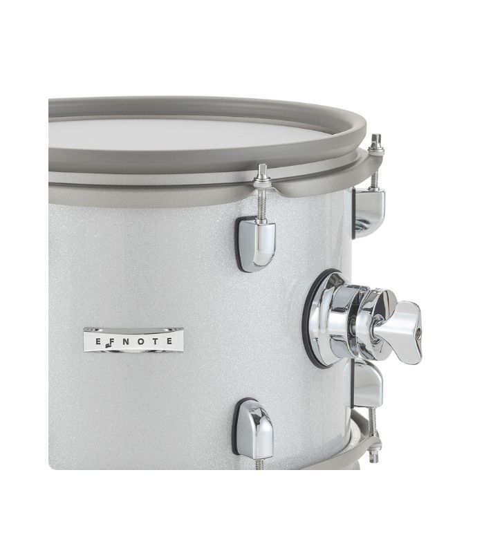 EFNOTE 7 - 7 Standard 4 Pieces Electric Drum Set Includes 3 Cymbals, White Sparkle Finish (Hardware Not Included) - Image 8