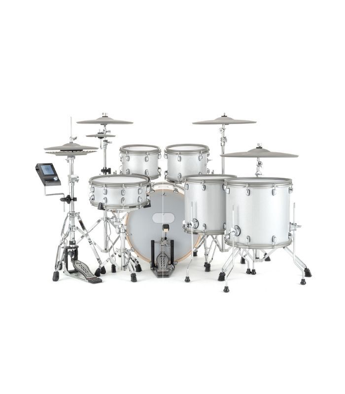 EFNOTE 7 - 7 Standard 4 Pieces Electric Drum Set Includes 3 Cymbals, White Sparkle Finish (Hardware Not Included) - Image 11