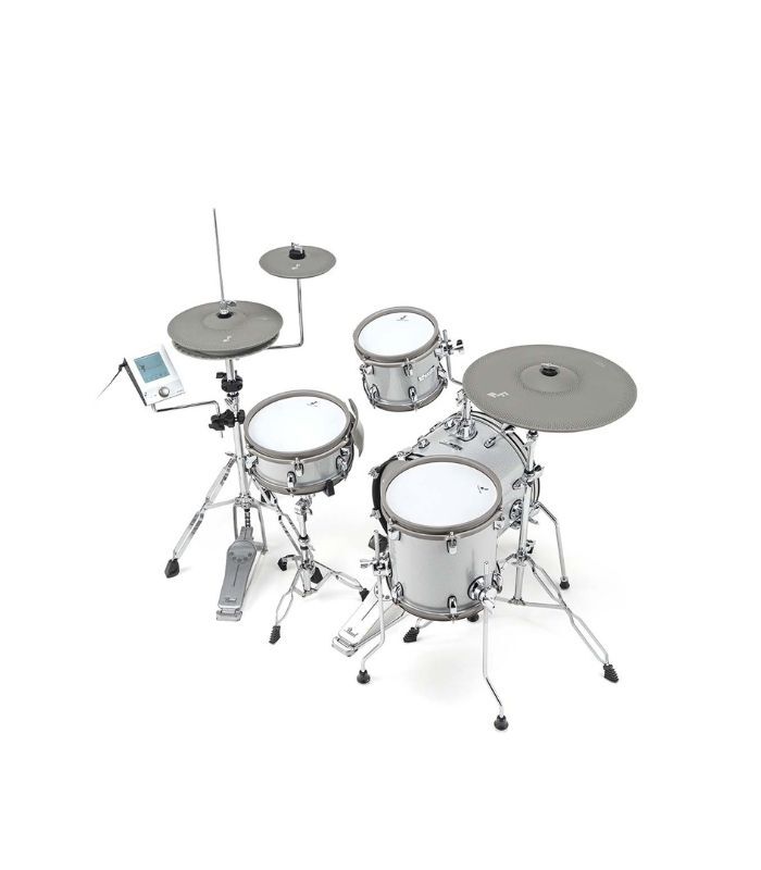 EFNOTE - E Mini Standard 4 Pieces Electric Drum Set Includes 3 Cymbals, Snare & Cymbal Stand, White Sparkle Finish (Kick Pedal & Hi Hat Stand Not Included) - Image 3