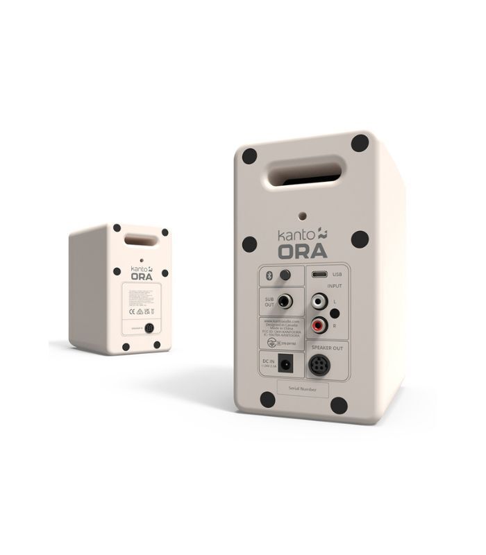 Kanto Audio - ORA 100W Powered Reference Desktop Speakers with USB-C Input and Bluetooth - Cream, Pair - Image 4
